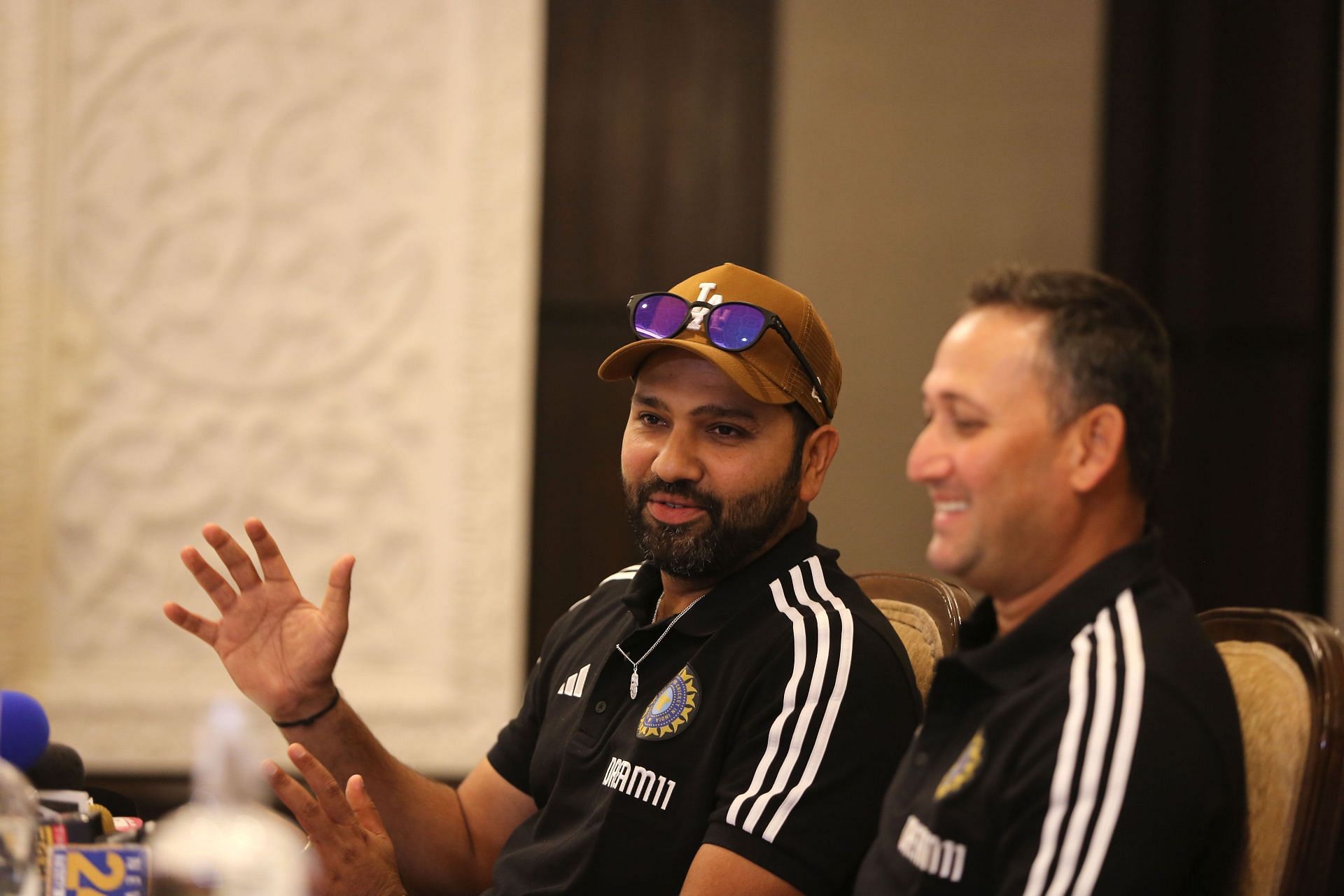 Captain Rohit Sharma And Chief Selector Ajit Agarkar Address Press Conference On Asia Cup Team - Source: Getty